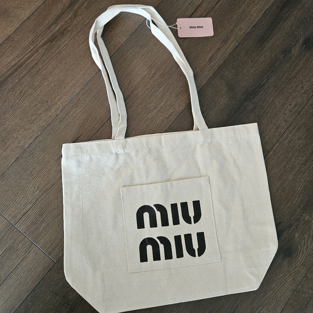NWT Miu Miu Beige Tote Bag - Picture 2 of 8